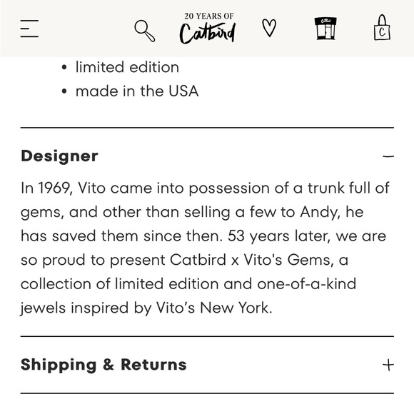 Catbird x Vito’s Gems Evening Wanderer Bat Charm! 🦇 New w/ Box, Halloween Perf! - Picture 7 of 8